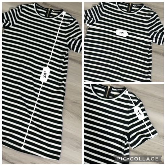 Kate Spade SZ S 100% Cotton Striped Black White Dress - Picture 12 of 12